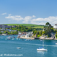 Buy canvas prints of Panoramic view of Dartmouth and Kingswear, Devon by Justin Foulkes