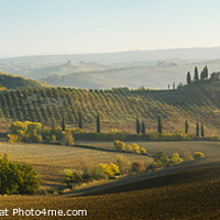 Buy canvas prints of Autumn panorama, Tuscany, Italy by Justin Foulkes