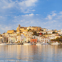 Buy canvas prints of Ibiza Old town, Ibiza, Balearic Islands, Spain by Justin Foulkes
