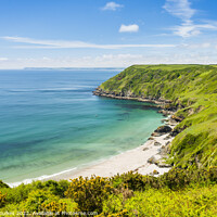 Buy canvas prints of Lantic Bay, near Fowey, Cornwall by Justin Foulkes