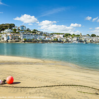 Buy canvas prints of Salcombe harbour from the beach at East Portlemouth by Justin Foulkes