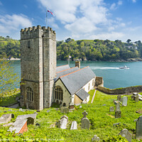 Buy canvas prints of St Petrox Church and the River Dart, Dartmouth by Justin Foulkes