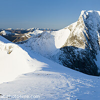 Buy canvas prints of Carn Mor Dearg and Ben Nevis Panorama by Justin Foulkes