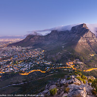 Buy canvas prints of Table Mountain and Cape Town from Lion's Head by Justin Foulkes