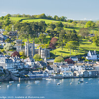 Buy canvas prints of Fowey, from Polruan, South Cornwall by Justin Foulkes