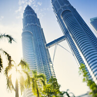 Buy canvas prints of Petronas Twin Towers, Kuala Lumpur by Justin Foulkes