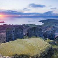 Buy canvas prints of Sunrise over The Table, Quiraing, Isle of Skye by Justin Foulkes