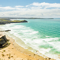Buy canvas prints of Newquay and its beaches, North Cornwall by Justin Foulkes
