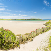 Buy canvas prints of The Camel Estuary and SW coast path, Cornwall by Justin Foulkes