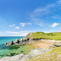 Buy canvas prints of Soar Mill Cove, South Hams, Devon by Justin Foulkes