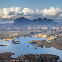 Buy canvas prints of Suilven from Stac Pollaidh, Assynt, Scotland by Justin Foulkes