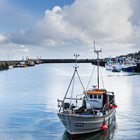 Buy canvas prints of Fishing boat, Newlyn, Cornwall by Justin Foulkes
