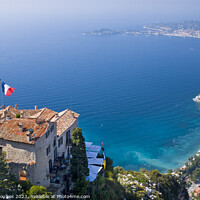 Buy canvas prints of Eze, and the Côte d'Azur, France by Justin Foulkes