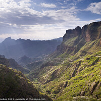 Buy canvas prints of The road to Masca, Tenerife by Justin Foulkes