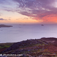 Buy canvas prints of St David's Head sunset panorama, Pembrokeshire by Justin Foulkes