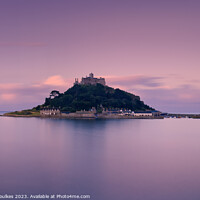 Buy canvas prints of St Michael's Mount at dawn, Cornwall by Justin Foulkes