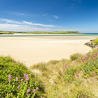 Buy canvas prints of The beach at Rock, on the Camel Estuary, Cornwall by Justin Foulkes
