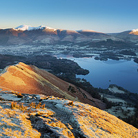 Buy canvas prints of Catbells view, over Derwentwater, Lake District by Justin Foulkes