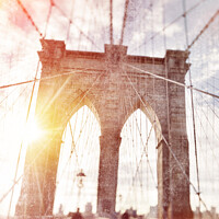 Buy canvas prints of Bridge to Brooklyn by Justin Foulkes