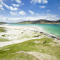 Buy canvas prints of Kyle of Scarp from Traigh Mheilein, Isle of Harris by Justin Foulkes