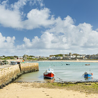Buy canvas prints of St Mary's harbour, Hugh Town, Isles of Scilly by Justin Foulkes