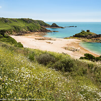 Buy canvas prints of Portelet Bay, Jersey, Channel Islands, UK. by Justin Foulkes