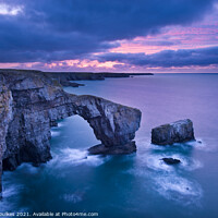 Buy canvas prints of The Green Bridge of Wales, Pembrokeshire by Justin Foulkes