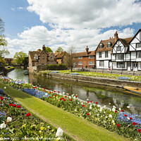 Buy canvas prints of River Stour, Canterbury, Kent by Justin Foulkes
