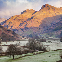 Buy canvas prints of The Langdale Valley, Lake District, UK by Justin Foulkes