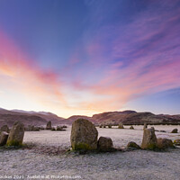 Buy canvas prints of Castlerigg Stone Circle at dawn, Lake District, UK by Justin Foulkes