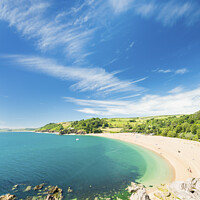 Buy canvas prints of The beach at Blackpool Sands, near Dartmouth, Sout by Justin Foulkes