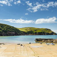 Buy canvas prints of Hope Cove beach, South Hams, Devon by Justin Foulkes