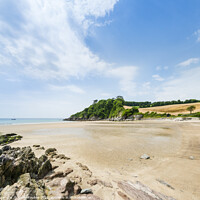 Buy canvas prints of Mothecombe Beach, South Devon by Justin Foulkes