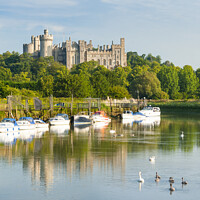 Buy canvas prints of Arundel Castle from the River Arun by Justin Foulkes