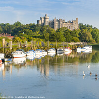 Buy canvas prints of Arundel Castle from the River Arun, South Downs by Justin Foulkes