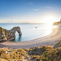 Buy canvas prints of Durdle Door at sunset, Dorset by Justin Foulkes