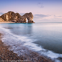 Buy canvas prints of Durdle Door, at dusk, Dorset by Justin Foulkes