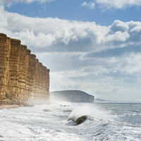 Buy canvas prints of East Cliff at West Bay, Dorset by Justin Foulkes