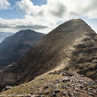 Buy canvas prints of Tom Na Gruagaich and Sgurr Mhor, Beinn Alligin, To by Justin Foulkes
