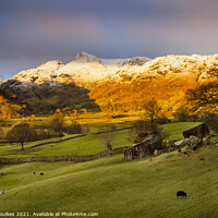Buy canvas prints of The Langdale Valley, at sunrise, Lake District, UK by Justin Foulkes