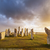 Buy canvas prints of Callanish Standing Stones, Isle of Lewis, Outer Hebrides by Justin Foulkes