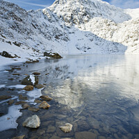 Buy canvas prints of Snowdon, from Glaslyn, Wales by Justin Foulkes