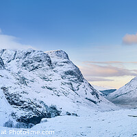 Buy canvas prints of The Three Sisters of Glencoe in winter, Scotland by Justin Foulkes