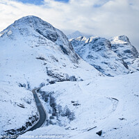 Buy canvas prints of Glencoe in winter, Scottish Highlands by Justin Foulkes