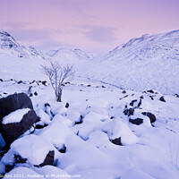 Buy canvas prints of The Torridon hills, in winter by Justin Foulkes