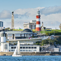 Buy canvas prints of Plymouth Hoe, Plymouth, Devon by Justin Foulkes