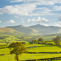 Buy canvas prints of Late spring snow on the Brecon Beacons by Justin Foulkes