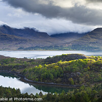 Buy canvas prints of Panoramic view of Loch Torridon, Scotland by Justin Foulkes
