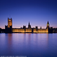 Buy canvas prints of The Houses of Parliament and Big Ben, London by Justin Foulkes