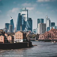 Buy canvas prints of City of London from Canary Wharf by mark Smith